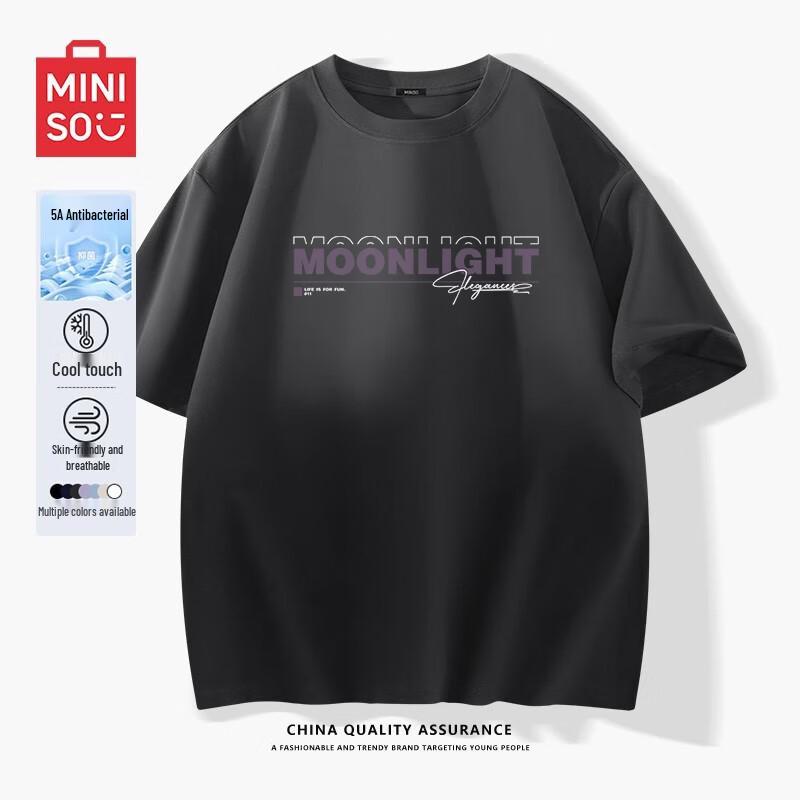 MINISO Men s Summer Casual Short Sleeve T-Shirt L