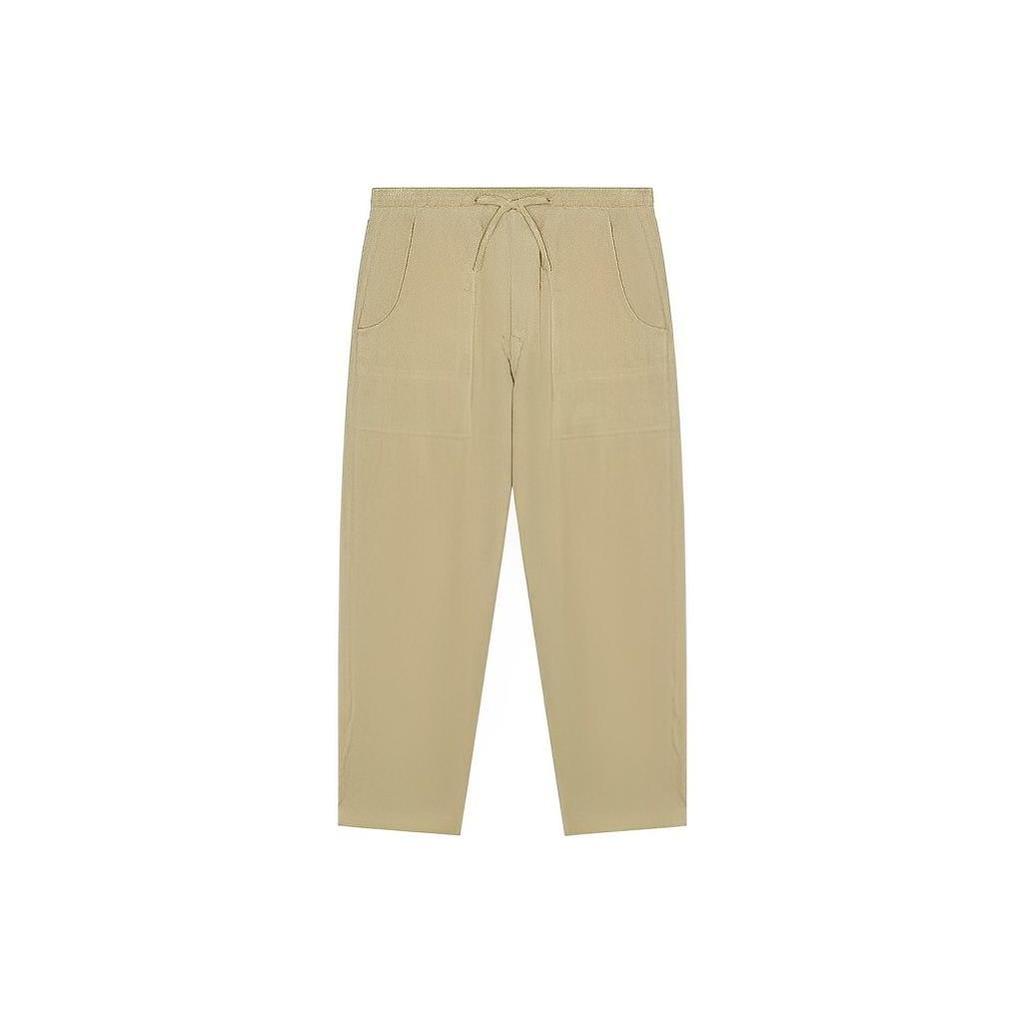 New Balance Knitted Sweatpants Men's Khaki Moderate Straight Fit Pants AMP24365-TWD