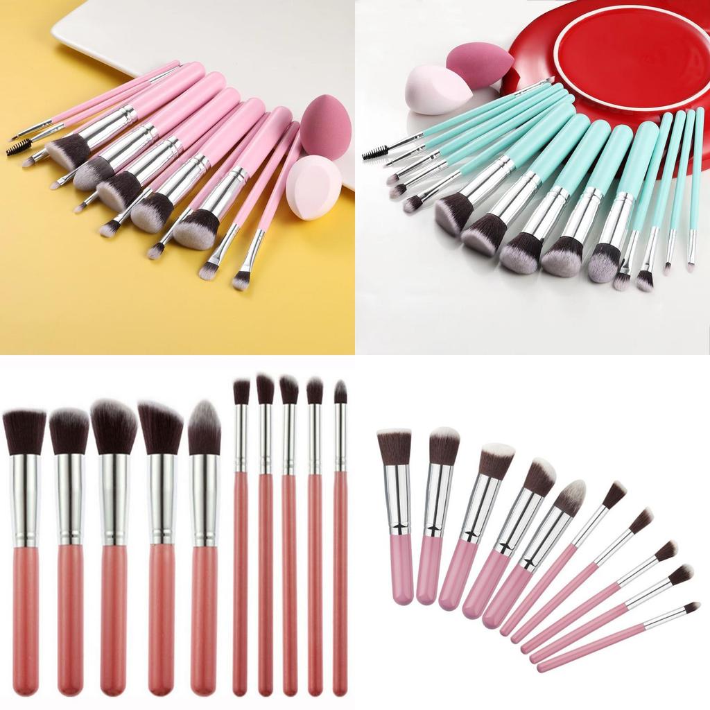 Make-up-Pinselset mit doppelseitigen Schwämmchen für präzise Anwendung auf Augen, Lippen und Wimpern