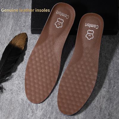 Semelle intérieure de sport en cuir pour hommes, absorption de la sueur, antibactérienne, résistante aux odeurs, absorption des chocs, Swbsorption Breaeat Athability, semelle intérieure en cuir de vache