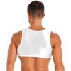 Men's Muscle Tank Top Round Neck Undershirt Vest Singlet Gym Sports Half Top