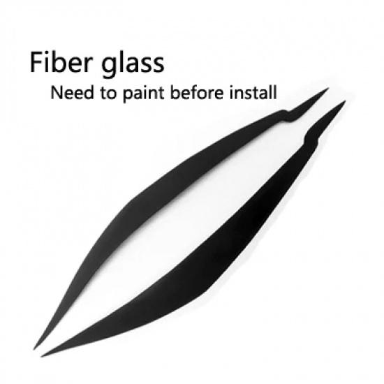 Carbon Fiber Headlight Eyebrows Eyelids For BMW X6 35i 50i xDrive E71 Car Front Lamp Cover Sticker Fiber Glass Matt Black Primer