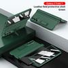 Leather Phone Case for Samsung Galaxy Z Fold 7 6 5 4 3 Fold7 Fold6 Fold5 Magnetic Hinge Stand Back Cover with Mirror Film YYC006