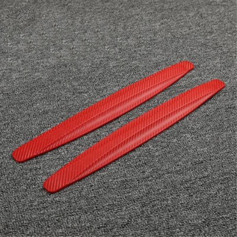 Car Front and Rear Bumper Anti-collision Strips, Carbon Fiber Pattern Protective Strips, Anti-scratch Rubber Strips For Car