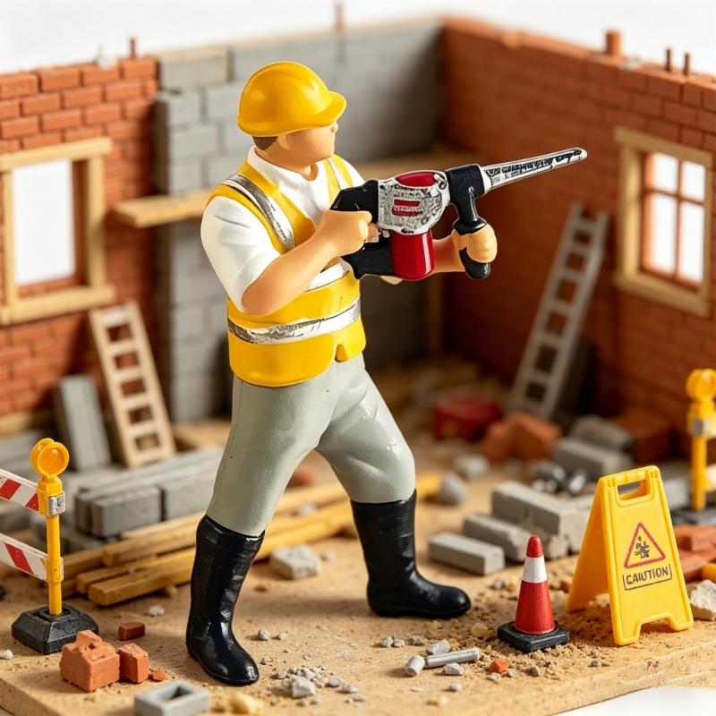 Precisions 1:64 Construction Building Worker Miniature Model Ideal For Architectural Scene And Hobbyists Ornaments Gift
