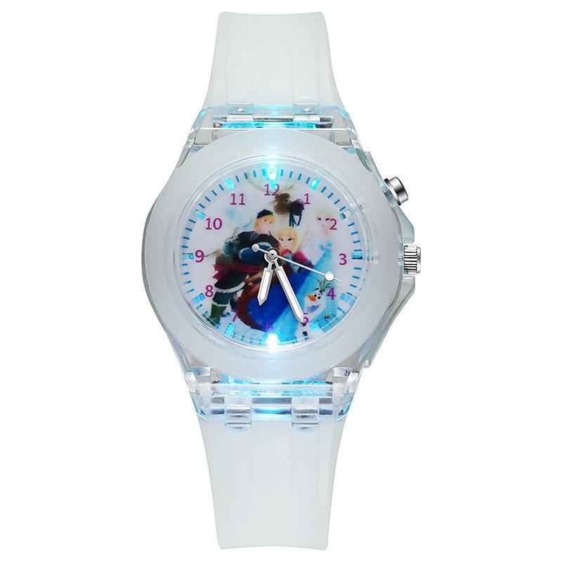 Popular Cartoon Led Silicone Kids Watch Girls' Night Light Glow Watch Wholesale