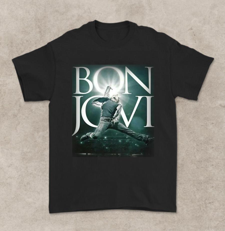 

Bon Jovi Photo Short Sleeve Cotton T- Shirt Unisex All Size S to 2345XL Unisex T-Shirt XL