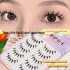 Dolly Princess M09: Dense Little Devil Lashes - Natural Realistic Comic Cos Fairy Style with Transparent Stem (5 Pairs)