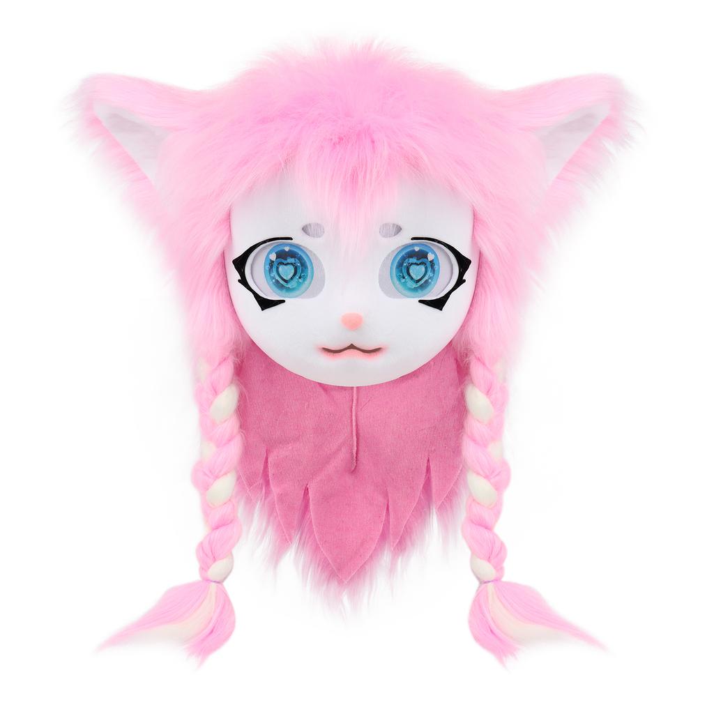 Animal Head Cat Fursuit Cut Mask Halloween Cosplay Party Costume Props