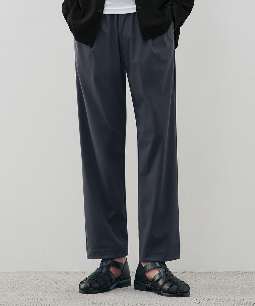 DRAW FIT [Fashion Planet X Drawfit] Cooling Relaxed Tapered Elastic Waist Pants [D.Grey]