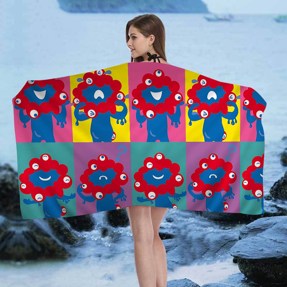 Cartoon M-Myaku-Myaku Microfiber Beach Towel Absorbent Quick dry Soft Yoga Swimming Resort Mountain Climbing Towel