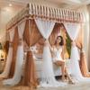 2024 Floor-Standing Double-Layer Palace Style Blackout Princess Mosquito Net with Three Doors