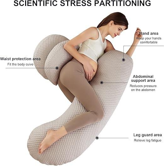 Pregnancy Support Pillow Adjustable Pregnancy Body Pillow Support Back Legs Hip