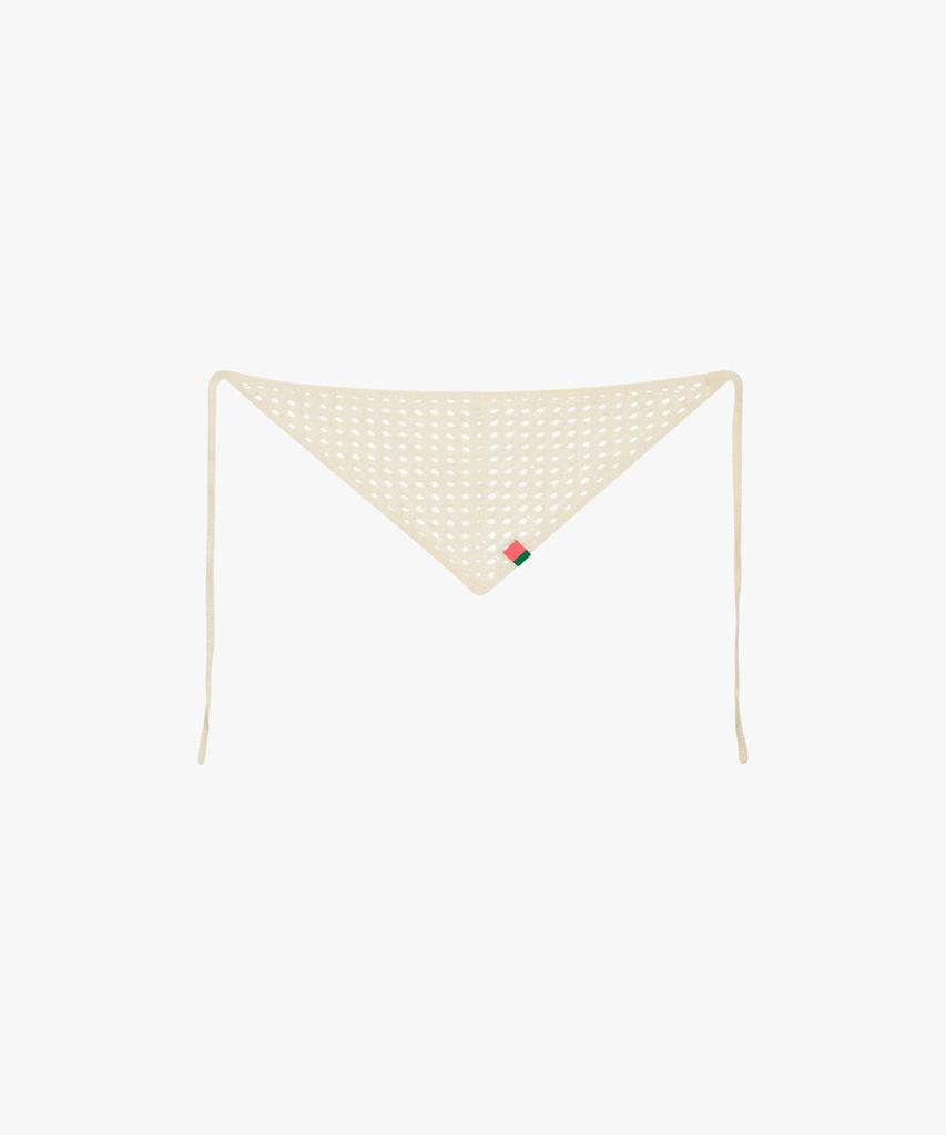 PINK PINEAPPLE Vintage Crochet Kerchief_Ivory