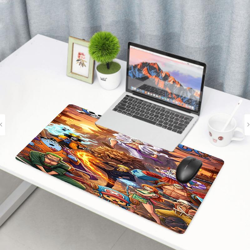 Tapis de Souris Imprimé One Piece, Tapis Antidérapant pour Clavier de Bureau, pour PC Portable Gaming Travail Utilisation Quotidienne, Cadeau Surprise Cool pour Festival