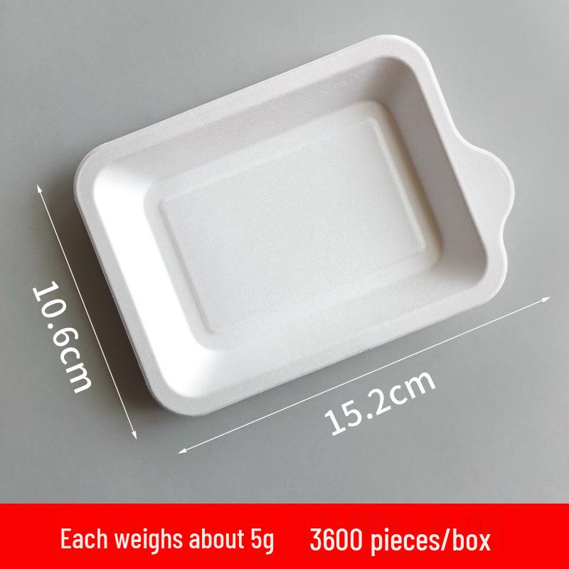 Disposable Rectangular Cake Plates - Degradable Party and Birthday Tableware, No-Wash Needed