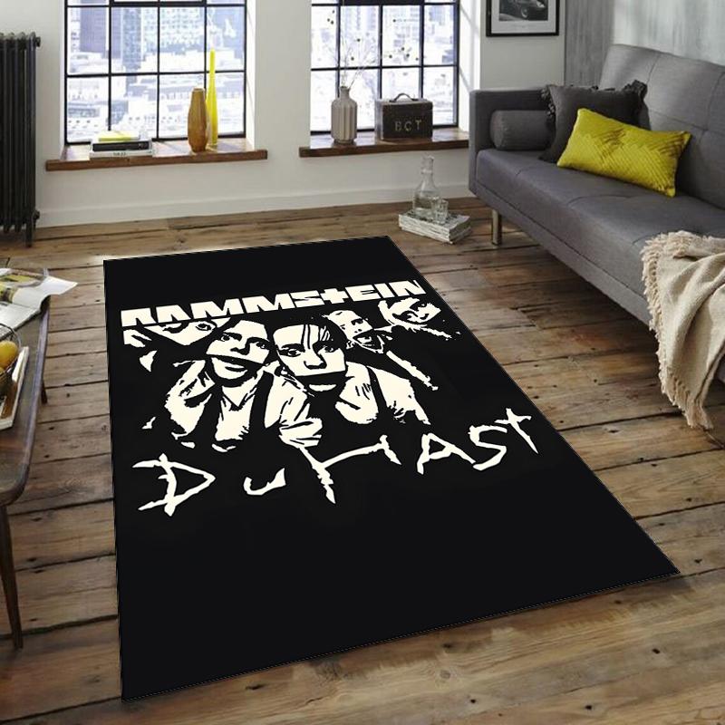 1 Stück Rammstein1 Design Teppich - Rutschfest, Weich & Gemütlich Fußmatte für Wohnzimmer, Schlafzimmer, Büro - Innen-/Außenbereich Dekorteppich
