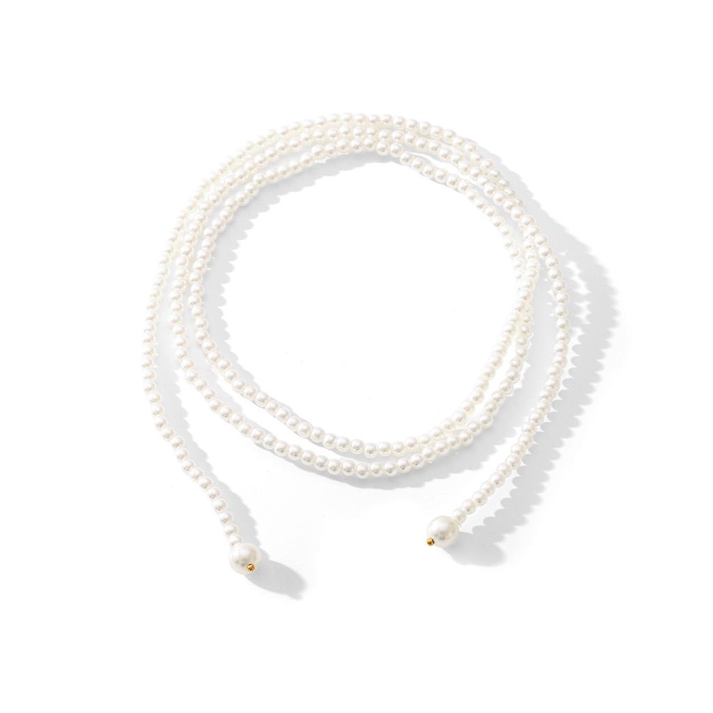 French Retro Pearl Necklace for Women, Light Luxury Elegant Multi-layered Stacked Sweater Chain