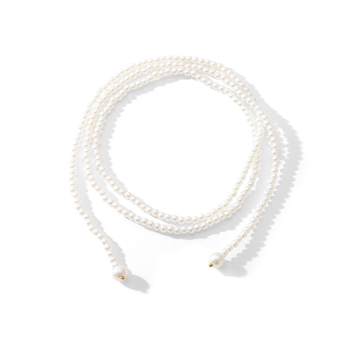 

French Retro Pearl Necklace for Women, Light Luxury Elegant Multi-layered Stacked Sweater Chain