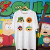 South Parks kleiner fetter Junge Cartman Süßes Cartoon Gedrucktes T-Shirt Shirt Humorvolle Streetwear Unisex Sommer Rundhals Kurzärmlig