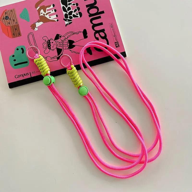 Lanyard Cross-body Shoulder Straps Keychain Key Ring Adjustable Braided Rope with Replacement Patch for Mobile Phone Accessorie