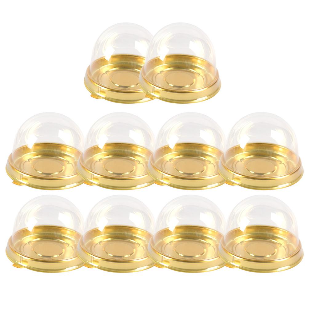10/20pcs Mini Muffin Dessert Cake Box Container Trays Clear Mooncake Pastry Baking Packaging Boxes Wedding Christmas Party Gifts