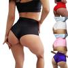 Damen Übergröße M einfarbige Pole Dance Hotpants, Frühling und Herbst hochtaillierte Shorts, modische lässige Sicherheitshose