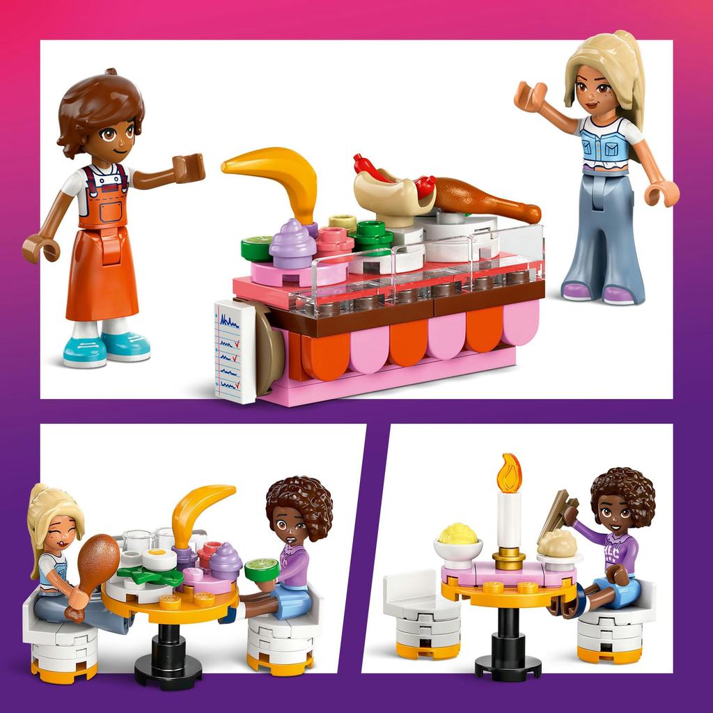 LEGO Friends Restaurant and Cooking School Toys Birthday Present Blocks Girls Boys Children 8 Years Old 9 Years Old 10 Years Old Elementary School