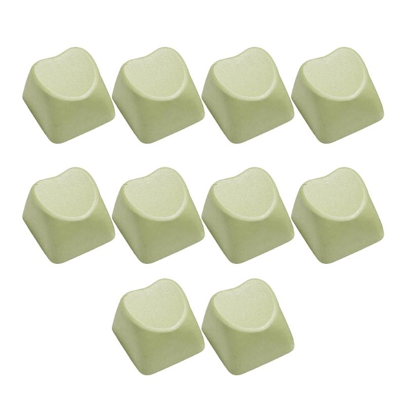 10PCS Heart Shape Keycaps 1U Layout Ergonomic PBT Construction for Mechanical Keyboards