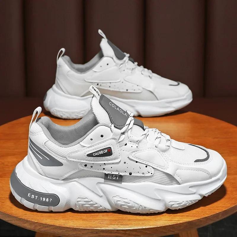 Fashion Men's Sneakers2024 Outdoor Comfort Platform Shoes Autumn New Mesh Men's Fashion Casual Breathable Sports Shoes Tenis Masculino