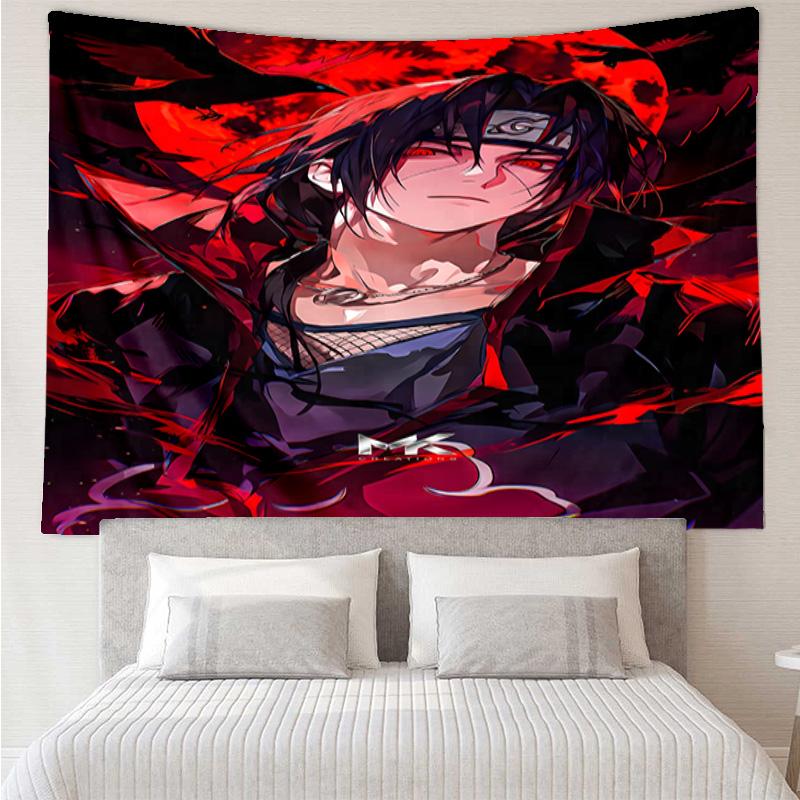 Dark Anime Character Printed Tapestry, for Bedroom,Livingroom, dormitory, Large Wall Decor, Fabric Decor Fan Birthday Gifts