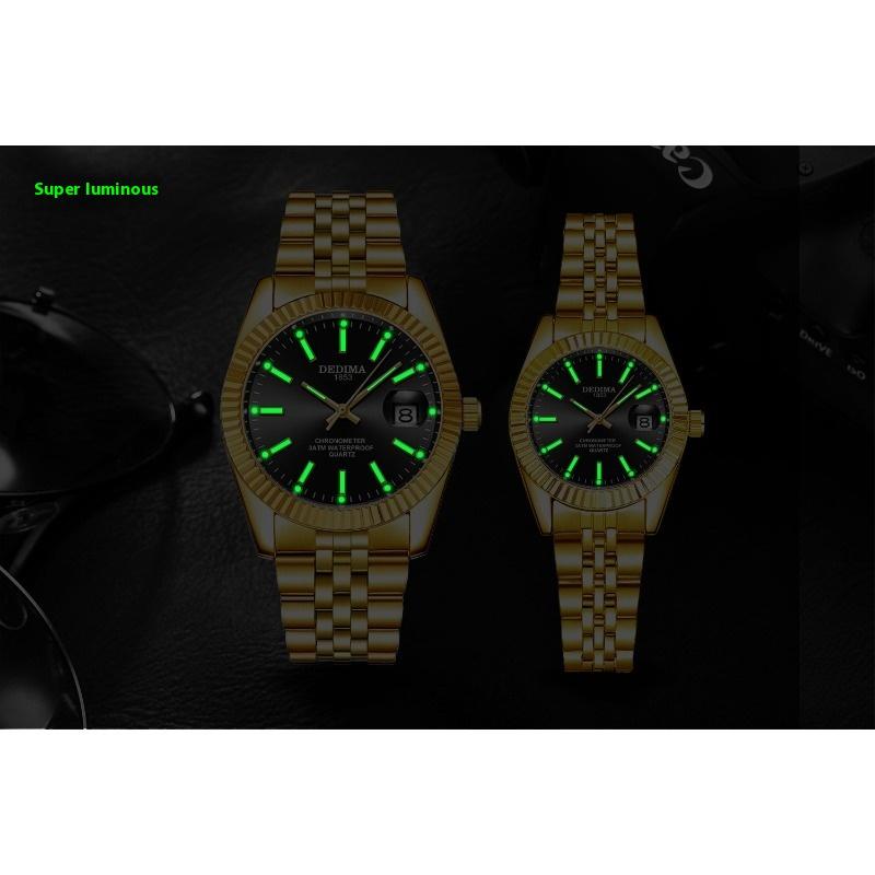 Top brand new high-end fashion men's watch calendar luminous waterproof nail wrist watch