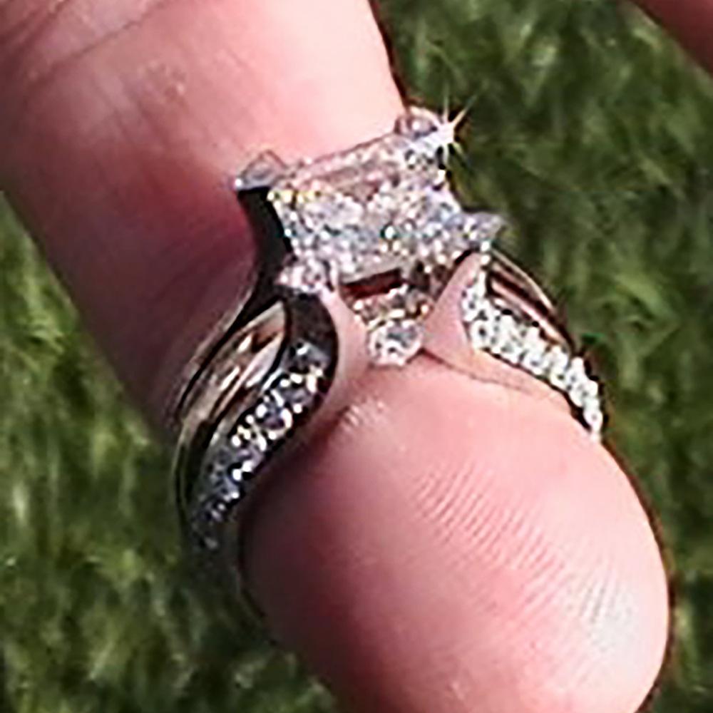 NEW Fashion Wedding Ring For Women Micro Paved  Zircon Finger Rings Female Engagement Jewelry Accessories