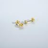 ANDYWEN 100% 925 Sterling Silber Regenbogen CZ Piercing Ohrstecker Blume Luxus Edlen Schmuck Geschenk