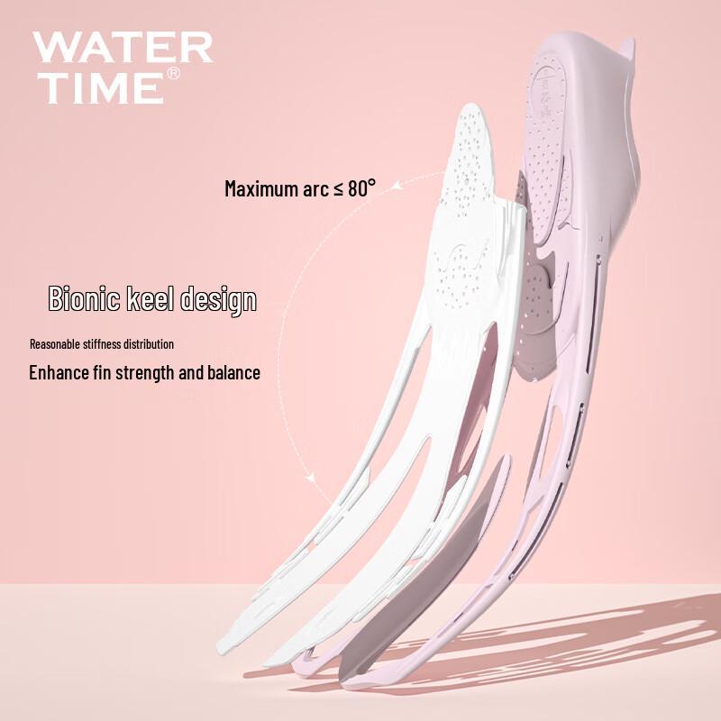 WATERTIME Unisex Long Freediving and Snorkeling Fins