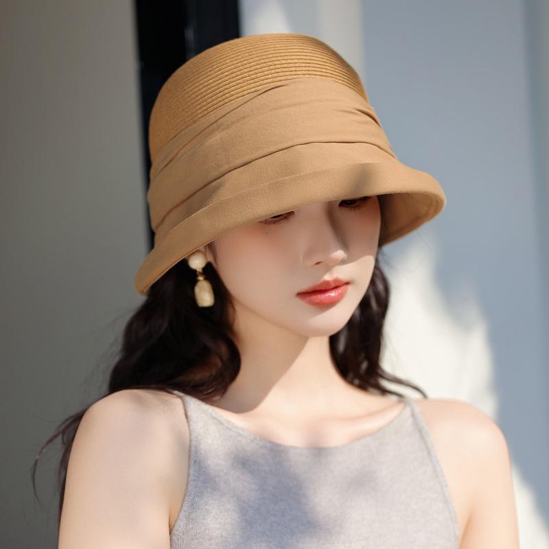 

Летняя новая шляпа женственная шляпа высокого класса Lafite модная перевернутая солнцезащитная шляпа солнцезащитная шляпа one size