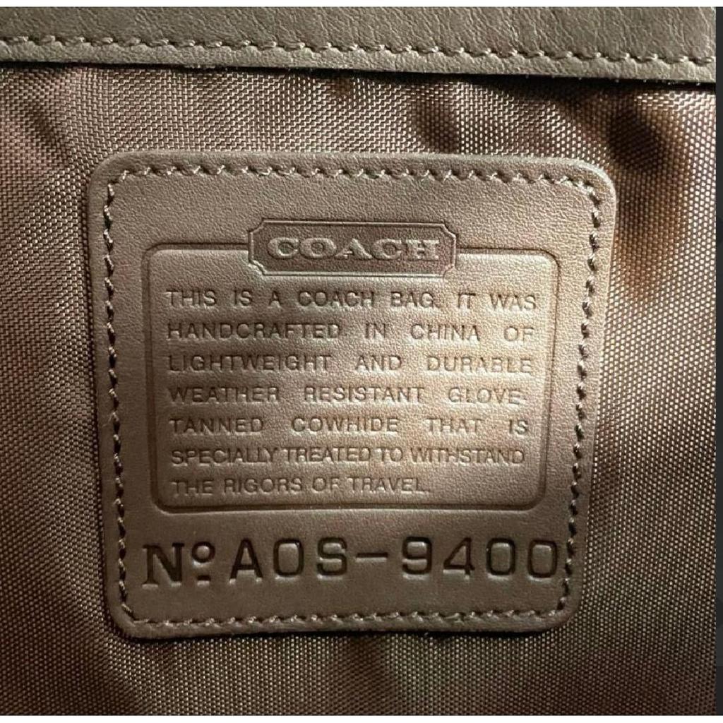 Used COACH Coach Tote Bag Back Business Leather A4 Available Brown