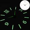 New Luminous Wall Clock Large Watch Horloge 3D DIY Acrylic Mirror Stickers  Quartz Duvar Saat Klock Modern Mute