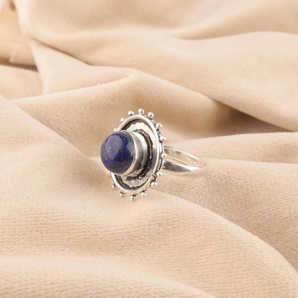 Lapis Lazuli Gemstone Jewelry, 925 solid Sterling Silver Ring, Handmade Gorgeous Silver Ring, Amazing Lapis Lazuli Silver Ring For Her