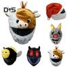 Plush Motorcycle Helmet Cover Decorative Dustproof Universal Cartoon Devil Bunny Bee Santa Cow Motorbike Full Helmet Protector Guard