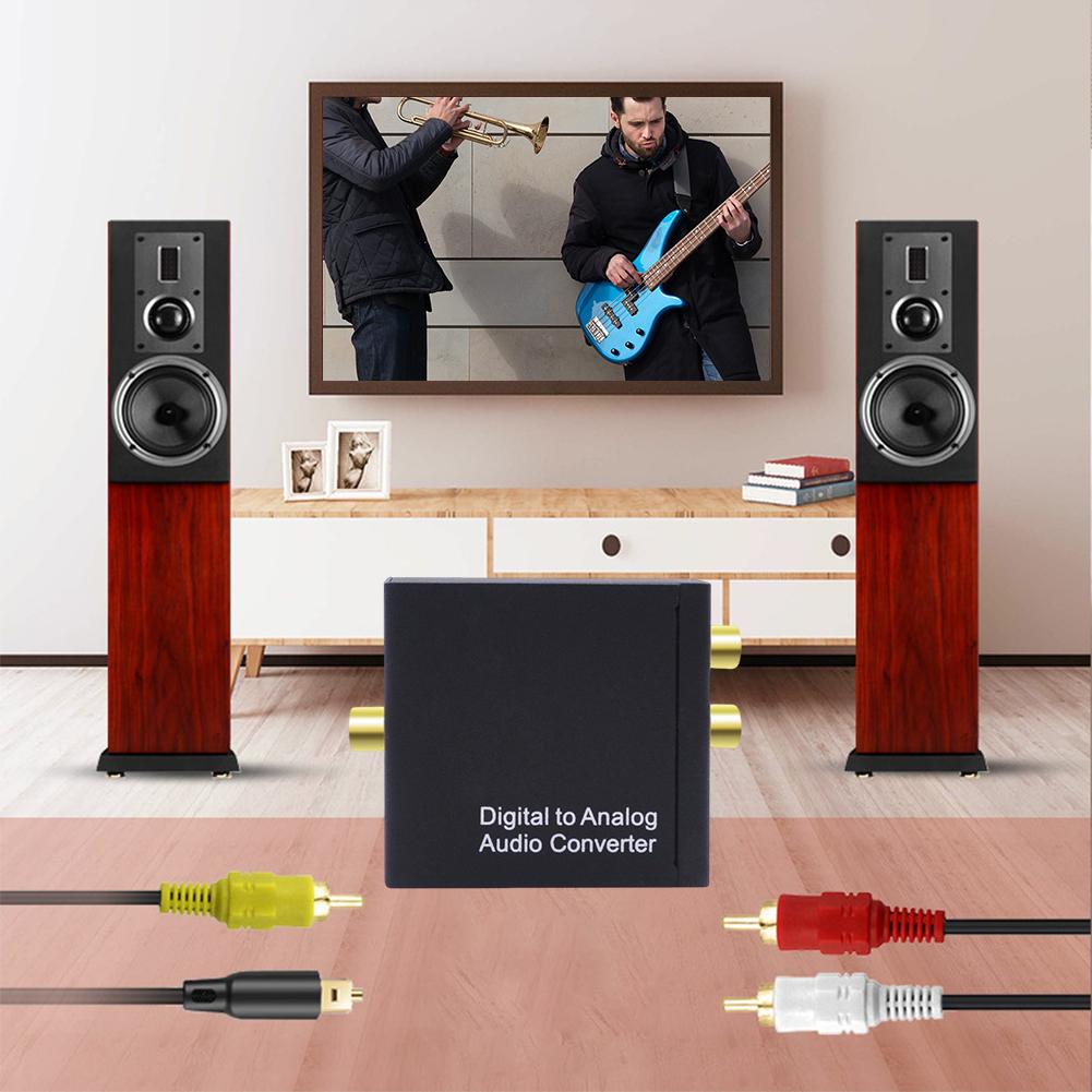 Digital To Analog Audio Converter Digital Coaxial SPDIF To Analog RCA 3.5mm Jack Optical To L/R DAC Decoder