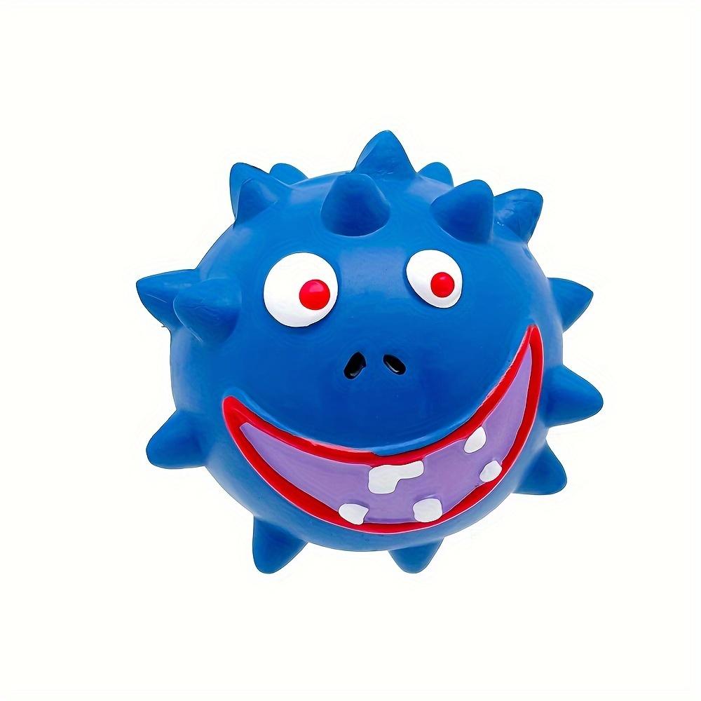 

Латексная игрушка для щенка в форме мяча - Интерактивная жевательная игрушка для маленьких и средних собак, Игровое время и умственная стимуляция, Игрушка для собаки, Колючий мяч для собаки синий