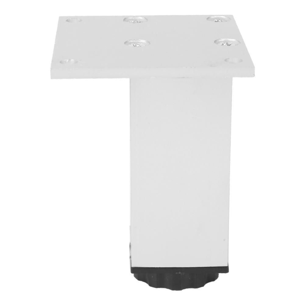 4Pcs Set Square‑Shaped Aluminum Alloy Adjustable Furniture Cabinet Table Sofa Legs Support(Square Furniture Leg