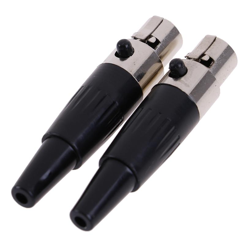 1Pc Mini XLR 3 4 Pin Female Plug Small XLR Audio Microphone Connector for MIC