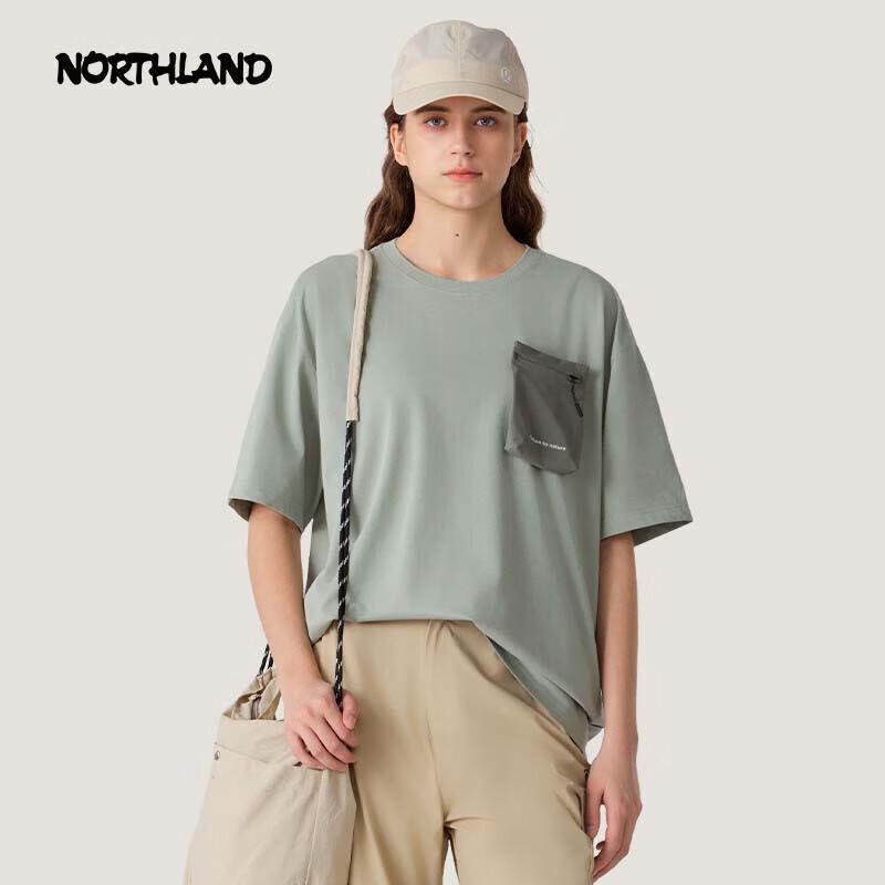 Nosilanda Unisex Outdoor Hiking Round Neck Short Sleeve T-Shirt NTSFT0237E