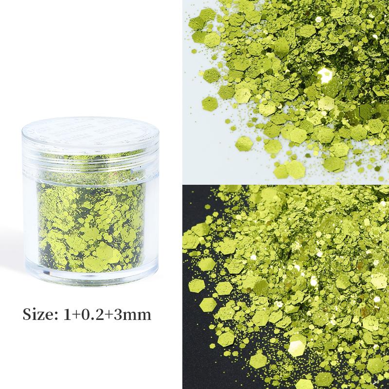 10ml Mixed Hexagons Glitter Flakes For Epoxy Resin Pigments Loose Sequins DIY Silicone Mold Filling Material Resin Craft Fillers