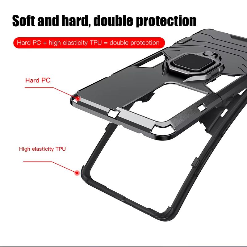 360° Rotating Metal Bracket Phone Cases For Samsung Galaxy S25 S24 S23 S22 S21 S20 Ultra Plus FE Ring Car Magnetic Hard PC Cover