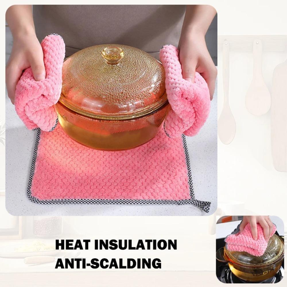 10Pcs Reusable Table Cleaning Cloth Microfiber Kitchen Rag Scouring Pad Kitchen Dish Towels  Home