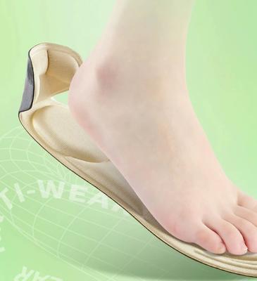 Plantilla de Tacón Neutra 2 en 1 de Moda con Herramienta de Reducción de Talla Para Evitar Deslizamientos Plantilla de Tacón de Media Talla Para Absorber el Sudor y Prevenir Olores