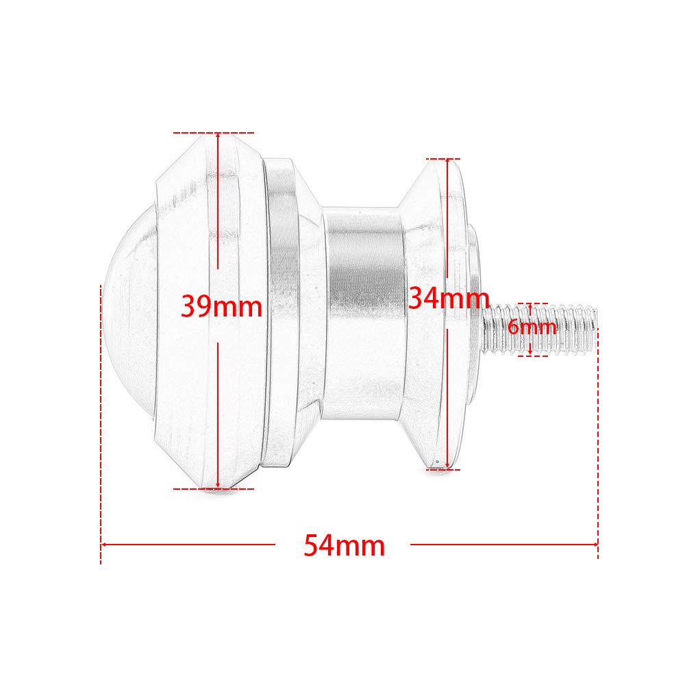 6MM M6 *1.5 CNC Aluminium Motorrad Schwingarm Slider Für Yamaha YZF R1 R3